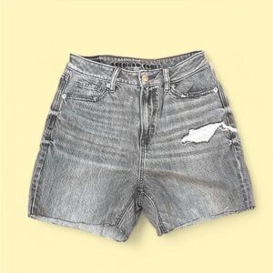 American Eagle Outfitters Women's Grey Distressed Jean Shorts
